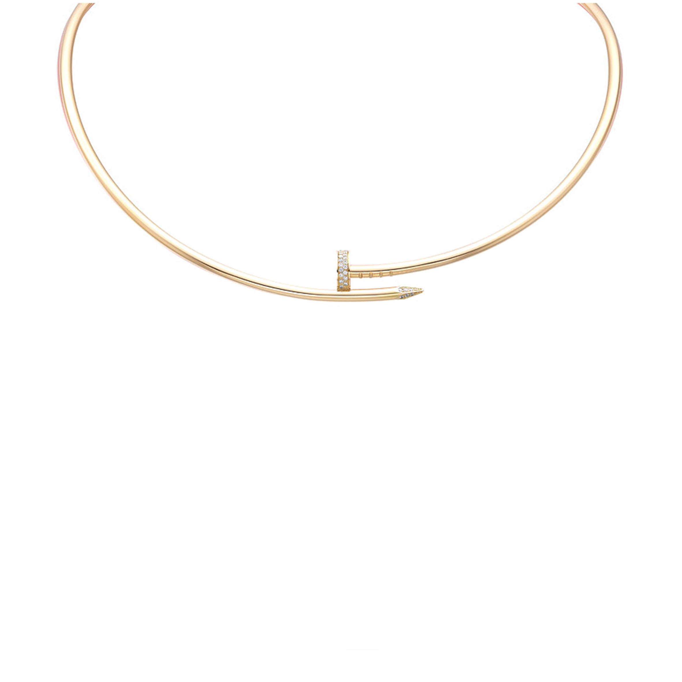 CARTIER COLLIER TORQUE JUSTE UN CLOU, MODELLO PICCOLO, DIAMANTI REF.N7424422